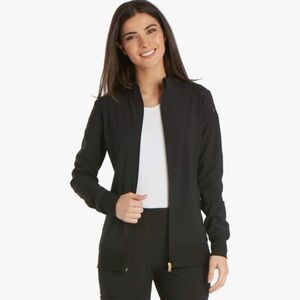 Cherokee iFlex black jacket size M. Gently used. Some wear on the L elbow.